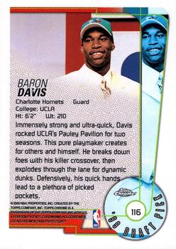 1999-00 Topps Chrome #116 Baron Davis Back