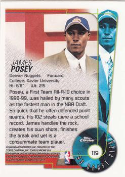 1999-00 Topps Chrome #119 James Posey Back