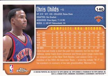 1999-00 Topps Chrome #140 Chris Childs Back