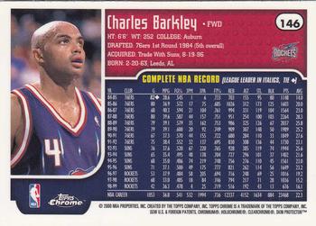 1999-00 Topps Chrome #146 Charles Barkley Back