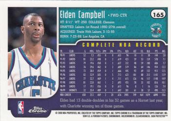 1999-00 Topps Chrome #165 Elden Campbell Back