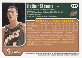 1999-00 Topps Chrome #177 Vladimir Stepania Back