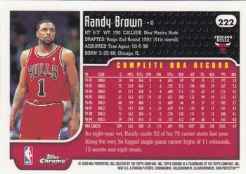 1999-00 Topps Chrome #222 Randy Brown Back