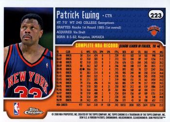 1999-00 Topps Chrome #223 Patrick Ewing Back