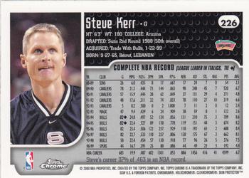 1999-00 Topps Chrome #226 Steve Kerr Back