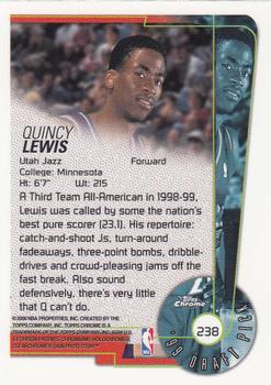 1999-00 Topps Chrome #238 Quincy Lewis Back