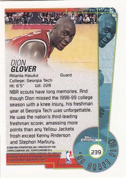 1999-00 Topps Chrome #239 Dion Glover Back