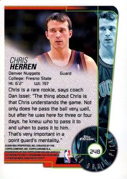 1999-00 Topps Chrome #248 Chris Herren Back