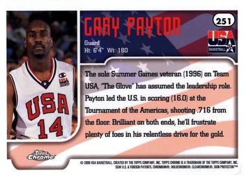 1999-00 Topps Chrome #251 Gary Payton Back