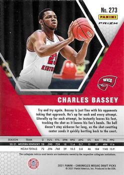2021 Panini Chronicles Draft Picks - Black #273 Charles Bassey Back