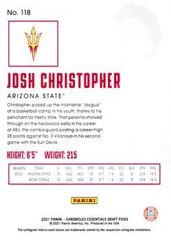 2021 Panini Chronicles Draft Picks - Bronze #118 Josh Christopher Back