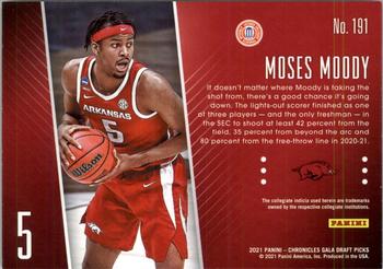2021 Panini Chronicles Draft Picks - Bronze #191 Moses Moody Back