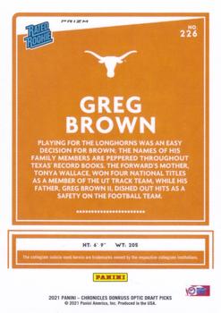 2021 Panini Chronicles Draft Picks - Bronze #226 Greg Brown III Back