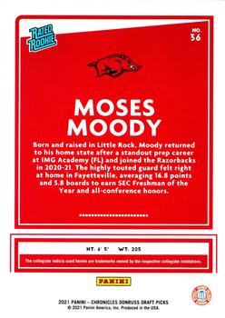 2021 Panini Chronicles Draft Picks - Green #36 Moses Moody Back