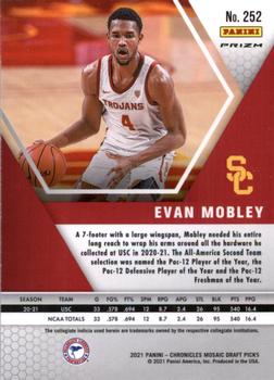 2021 Panini Chronicles Draft Picks - Orange #252 Evan Mobley Back