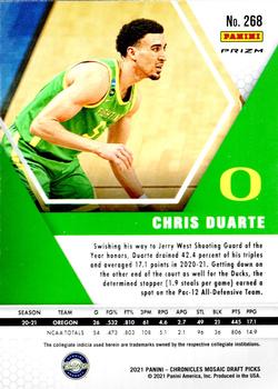 2021 Panini Chronicles Draft Picks - Pulsar #268 Chris Duarte Back