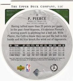 2003-04 Upper Deck Standing O - Die Cuts/Embossed #4 Paul Pierce Back