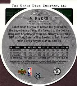 2003-04 Upper Deck Standing O - Die Cuts/Embossed #6 Vin Baker Back