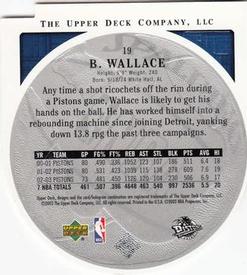 2003-04 Upper Deck Standing O - Die Cuts/Embossed #19 Ben Wallace Back