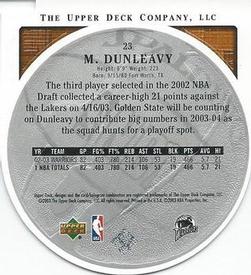 2003-04 Upper Deck Standing O - Die Cuts/Embossed #23 Mike Dunleavy Back