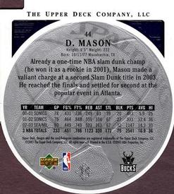 2003-04 Upper Deck Standing O - Die Cuts/Embossed #44 Desmond Mason Back