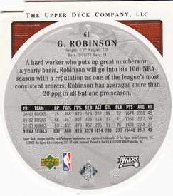 2003-04 Upper Deck Standing O - Die Cuts/Embossed #61 Glenn Robinson Back