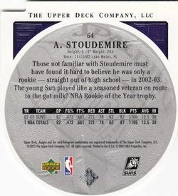 2003-04 Upper Deck Standing O - Die Cuts/Embossed #64 Amare Stoudemire Back