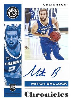 2021 Panini Chronicles Draft Picks - Chronicles Rookie Signatures #CR-MBA Mitch Ballock Front