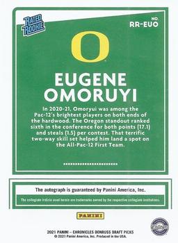 2021 Panini Chronicles Draft Picks - Donruss Rated Rookie Autographs Pink #RR-EUO Eugene Omoruyi Back