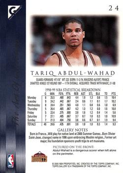 1999-00 Topps Gallery #24 Tariq Abdul-Wahad Back