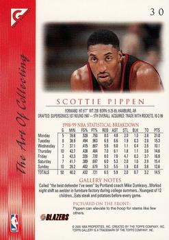 1999-00 Topps Gallery #30 Scottie Pippen Back