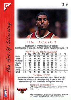 1999-00 Topps Gallery #39 Jim Jackson Back