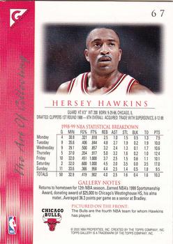 1999-00 Topps Gallery #67 Hersey Hawkins Back