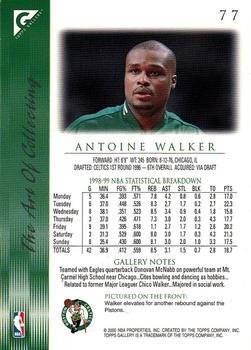 1999-00 Topps Gallery #77 Antoine Walker Back