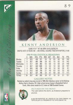 1999-00 Topps Gallery #89 Kenny Anderson Back