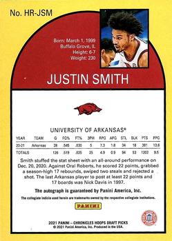 2021 Panini Chronicles Draft Picks - Hoops Retro Autographs Bronze #HR-JSM Justin Smith Back