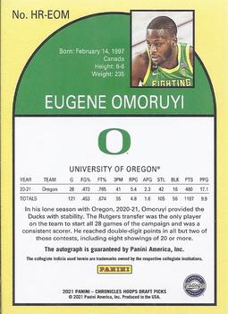 2021 Panini Chronicles Draft Picks - Hoops Retro Autographs Red #HR-EOM Eugene Omoruyi Back