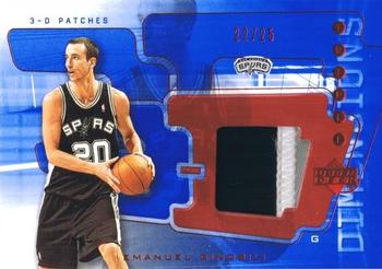 2003-04 Upper Deck Triple Dimensions - 3-D Patches #3DPJ8 Manu Ginobili Front