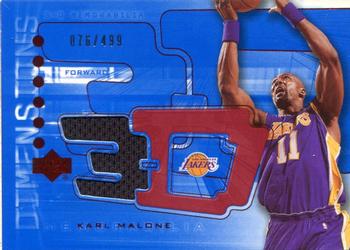 2003-04 Upper Deck Triple Dimensions - 3-D Shooting Shirts #3DS47 Karl Malone Front