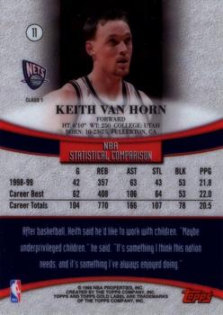 1999-00 Topps Gold Label #11 Keith Van Horn Back