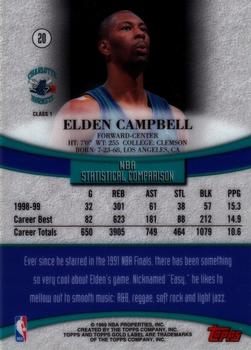 1999-00 Topps Gold Label #20 Elden Campbell Back