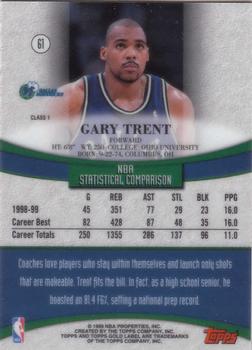1999-00 Topps Gold Label #61 Gary Trent Back