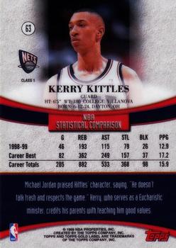 1999-00 Topps Gold Label #63 Kerry Kittles Back