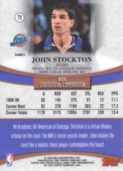 1999-00 Topps Gold Label #79 John Stockton Back