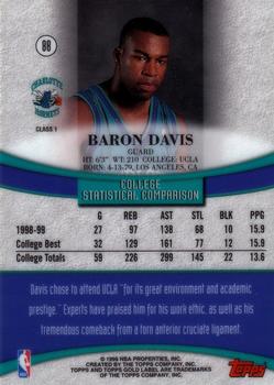 1999-00 Topps Gold Label #88 Baron Davis Back