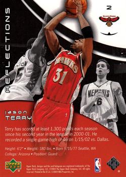 2003-04 Upper Deck Triple Dimensions - Reflections #2 Jason Terry Back