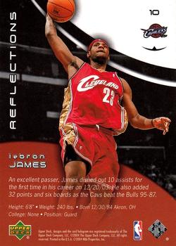 2003-04 Upper Deck Triple Dimensions - Reflections #10 LeBron James Back