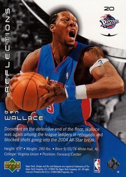 2003-04 Upper Deck Triple Dimensions - Reflections #20 Ben Wallace Back