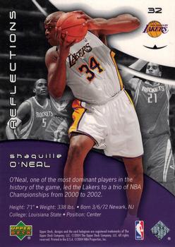 2003-04 Upper Deck Triple Dimensions - Reflections #32 Shaquille O'Neal Back