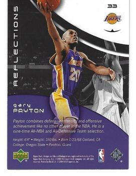2003-04 Upper Deck Triple Dimensions - Reflections #33 Gary Payton Back